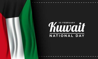 kuwait nationell dag bakgrund design. vektor