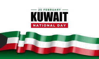 kuwait nationell dag bakgrund design. vektor