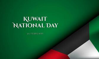 Hintergrunddesign des kuwaitischen Nationalfeiertags. vektor