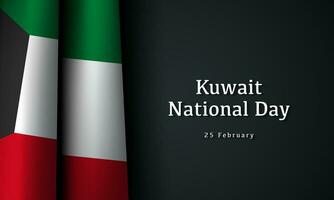 Hintergrunddesign des kuwaitischen Nationalfeiertags. vektor