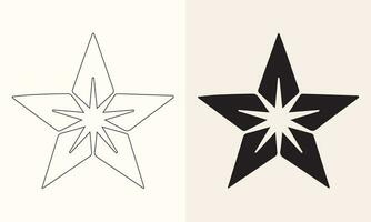 Vektor Illustration von ein Star Symbol einstellen