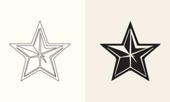 vektor illustration av en stjärna ikon uppsättning