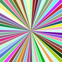 färgrik psychedelic abstrakt starburst bakgrund - vektor illustration från randig strålar