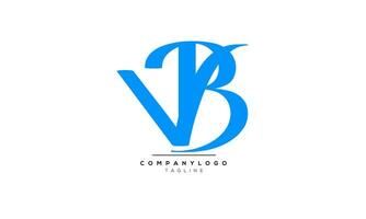 alfabet brev initialer monogram logotyp vb, vb initial, vb brev vektor