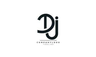 alfabet brev initialer monogram logotyp dj, dj initial, djletter vektor