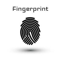 fingeravtryck läser in Identifiering systemet. biometrisk tillstånd och företag säkerhet begrepp. vektor illustration