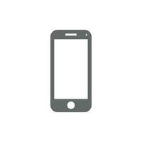 eps10 Vektor grau Berührungssensitiver Bildschirm Handy, Mobiltelefon Telefon Symbol isoliert auf Weiß Hintergrund