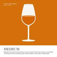 Mittel spez Blatt. Sherry Wein. illustriert leiten zum Riegel, Restaurants, Tourist Führer, Enzyklopädien vektor