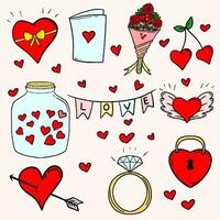 illustration med en kärlek tema den där kan vara Begagnade för hjärtans dag, med en platt design stil vektor