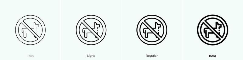 Haustiere Symbol. dünn, Licht, regulär und Fett gedruckt Stil Design isoliert auf Weiß Hintergrund vektor