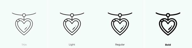 Anhänger Symbol. dünn, Licht, regulär und Fett gedruckt Stil Design isoliert auf Weiß Hintergrund vektor