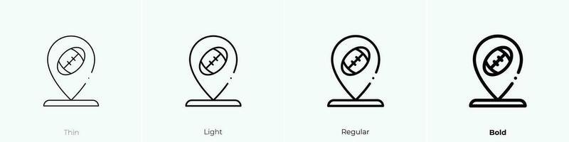 abspielen Symbol. dünn, Licht, regulär und Fett gedruckt Stil Design isoliert auf Weiß Hintergrund vektor