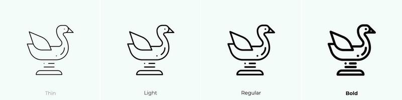 Spielplatz Symbol. dünn, Licht, regulär und Fett gedruckt Stil Design isoliert auf Weiß Hintergrund vektor