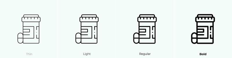 piller ikon. tunn, ljus, regelbunden och djärv stil design isolerat på vit bakgrund vektor