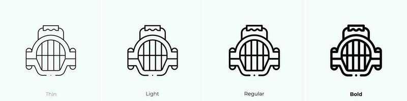 Haustier Träger Symbol. dünn, Licht, regulär und Fett gedruckt Stil Design isoliert auf Weiß Hintergrund vektor