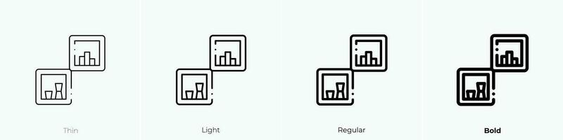 Bild Symbol. dünn, Licht, regulär und Fett gedruckt Stil Design isoliert auf Weiß Hintergrund vektor