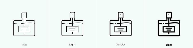 parfym ikon. tunn, ljus, regelbunden och djärv stil design isolerat på vit bakgrund vektor