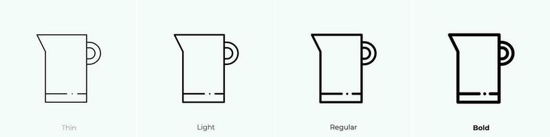 Krug Symbol. dünn, Licht, regulär und Fett gedruckt Stil Design isoliert auf Weiß Hintergrund vektor