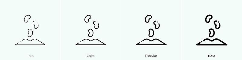 Pflanzen Symbol. dünn, Licht, regulär und Fett gedruckt Stil Design isoliert auf Weiß Hintergrund vektor