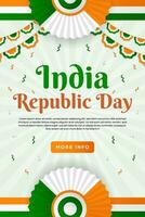Gradient Indien Republik Tag Vertikale Banner Illustration vektor