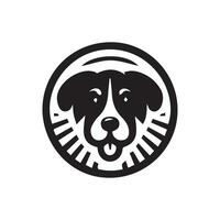 hund huvud ikon. platt stil. tecknad serie hund ansikte. vektor illustration. silhuett enkel. djur- logotyp begrepp. logotyp design mall.