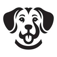 Hund Kopf Symbol. eben Stil. Karikatur Hund Gesicht. Vektor Illustration. Silhouette einfach. Tier Logo Konzept. Logo Design Vorlage.