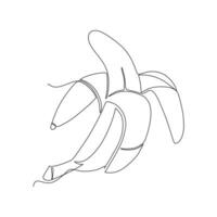 kontinuierlich einer Linie Zeichnung von Banane. Vektor Illustration von Banane.