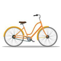 das alt Orange klassisch Fahrrad. vektor