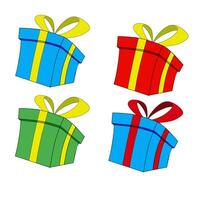 låda gåva för födelsedag hälsning eller Ansökan gåva och till fira några händelse vektor