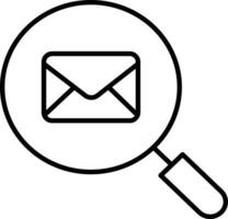 finden Mail Gliederung Vektor Illustration Symbol