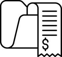 Zahlung Ordner Gliederung Vektor Illustration Symbol