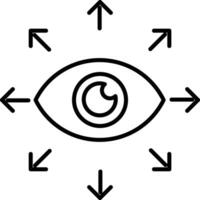 Vision Gliederung Vektor Illustration Symbol