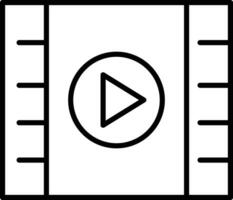 Video Gliederung Vektor Illustration Symbol