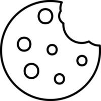 Kekse Gliederung Vektor Illustration Symbol
