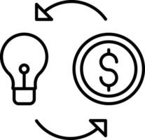 Idee Investition Gliederung Vektor Illustration Symbol