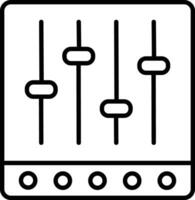 Musik- Kontrollen Gliederung Vektor Illustration Symbol