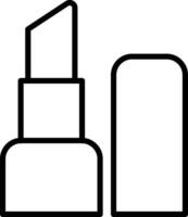 Lippenstift Gliederung Vektor Illustration Symbol