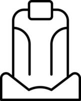 Auto Sitz Gliederung Vektor Illustration Symbol