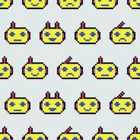 pixelated smiley ansikten robot vektor