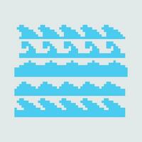 pixel konst av vågor vektor