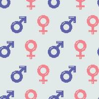 ein Muster von männlich und weiblich Symbole vektor