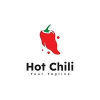 kryddad chili logotyp vektor, röd peppar logotyp ikon mall vektor