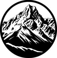 Berge, schwarz und Weiß Vektor Illustration