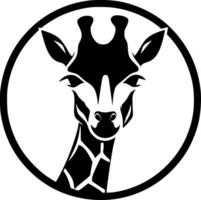 giraff - minimalistisk och platt logotyp - vektor illustration