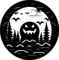 Halloween - - schwarz und Weiß isoliert Symbol - - Vektor Illustration