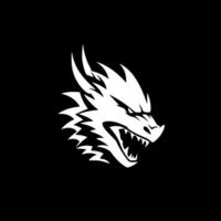 Drachen - - schwarz und Weiß isoliert Symbol - - Vektor Illustration