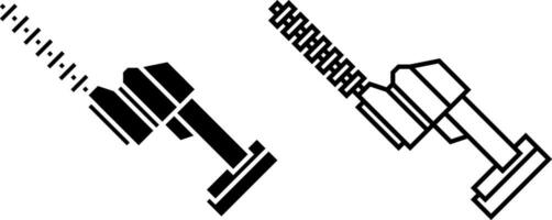 häck trimmer ikon, tecken, eller symbol i glyf och linje stil isolerat på transparent bakgrund. vektor illustration