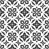 svart och vitt sömlös prydnadsform. enkelt mönster abstrakt bakgrund vektor