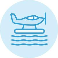 Wasserflugzeug-Vektor-Icon-Design-Illustration vektor