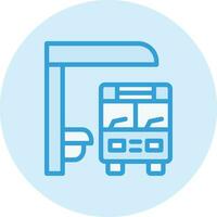 busshållplats vektor ikon design illustration